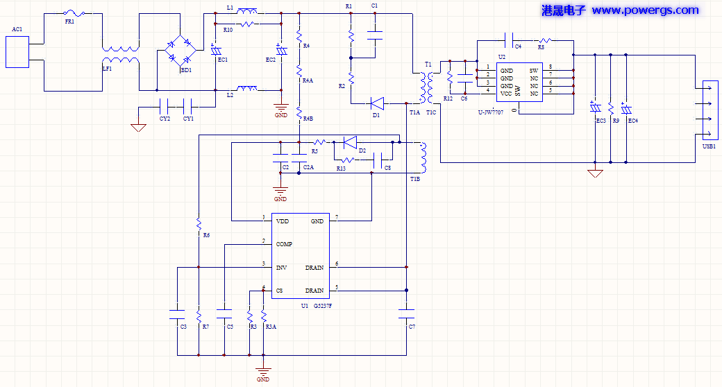 5V3A USBݔ·D BOM list,h(hun)댧wG5237F